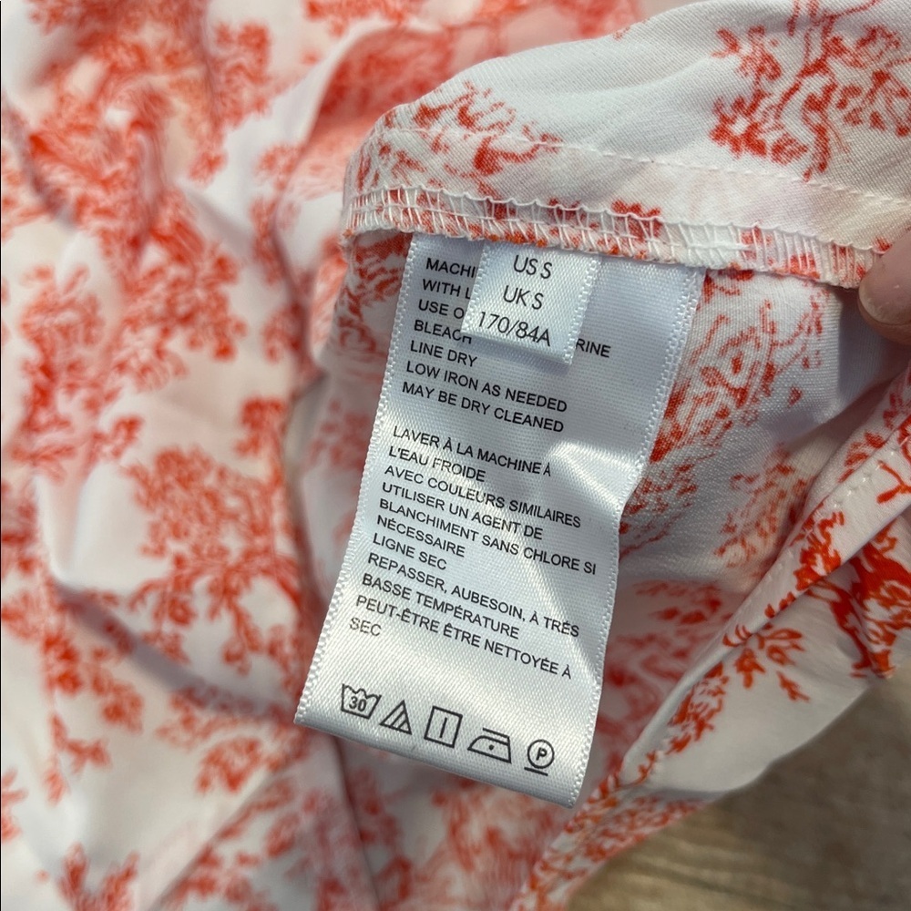 NWT Urban Outfitters Red and White Patterned Slip Dress Spaghetti Straps Small S - Picture 8 of 11